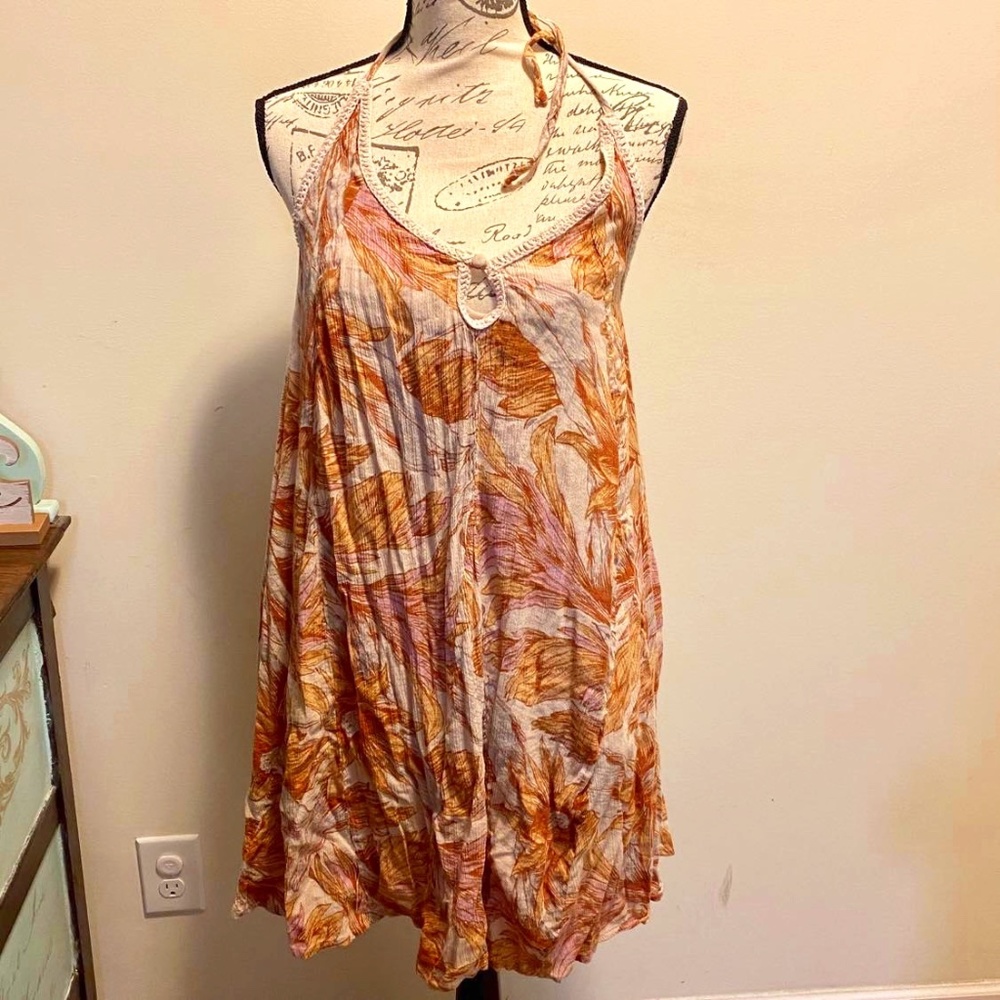 O'Neill Evelyn Floral Print Halter Dress Size Medium